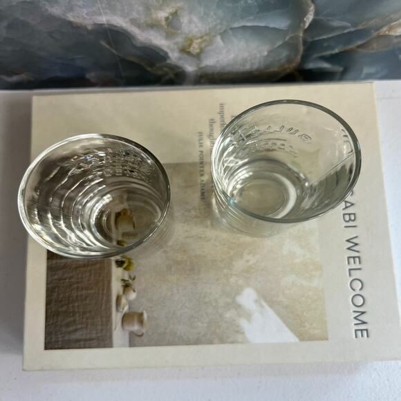 Bulleit Frontier Whiskey Embossed Bourbon Rocks Glasses 4.3" Tall Italy - Picture 5 of 7